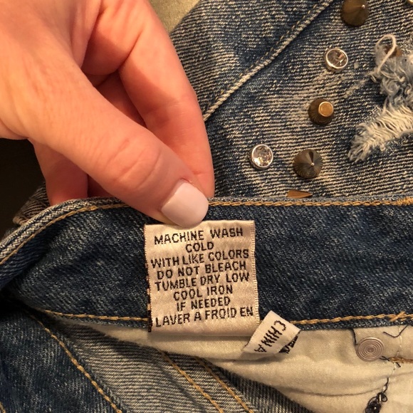 Free Culture Distressed Jean Shorts - Picture 6 of 6